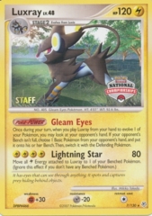 Luxray 7/130 Non-Holo STAFF Promo - 2008 National Championships